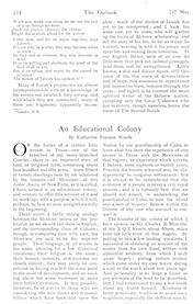 Educational Colony: Mexican Tenant Farmers in Texas